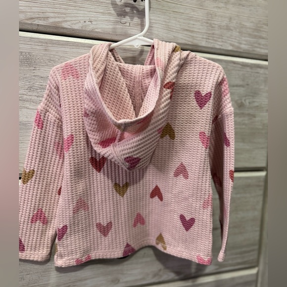Pink and Multicolor Heart Kids Hoodie - Picture 2 of 3